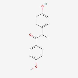 molecular formula C16H16O3 B14703694 1-Propanone, 2-(4-hydroxyphenyl)-1-(4-methoxyphenyl)- CAS No. 25017-89-4