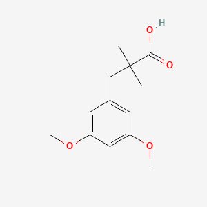 molecular formula C13H18O4 B1470372 3-(3,5-Dimethoxyphenyl)-2,2-dimethylpropanoic acid CAS No. 1781655-77-3