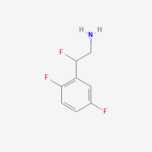 molecular formula C8H8F3N B1470374 2-(2,5-Difluorophenyl)-2-fluoroethan-1-amine CAS No. 1553621-12-7