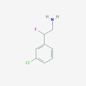 molecular formula C8H9ClFN B1470375 2-(3-氯苯基)-2-氟乙胺 CAS No. 794472-15-4