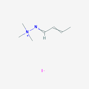 molecular formula C7H15IN2 B14703751 2-(But-2-en-1-ylidene)-1,1,1-trimethylhydrazin-1-ium iodide CAS No. 20597-67-5