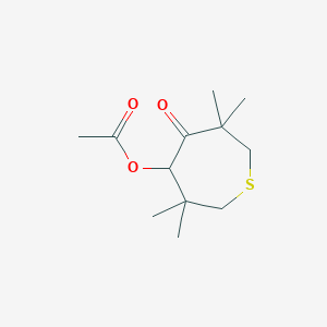 3,3,6,6-Tetramethyl-5-oxothiepan-4-yl acetate