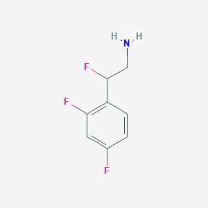 molecular formula C8H8F3N B1470376 2-(2,4-Difluorophenyl)-2-fluoroethan-1-amine CAS No. 1165931-98-5