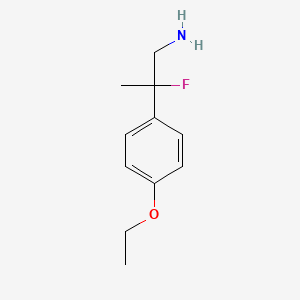molecular formula C11H16FNO B1470377 2-(4-乙氧苯基)-2-氟丙-1-胺 CAS No. 1554627-66-5