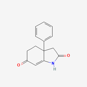 molecular formula C14H13NO2 B14703776 3a-Phenyl-3,3a,4,5-tetrahydro-1H-indole-2,6-dione CAS No. 23922-39-6