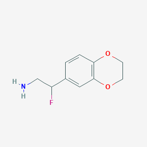 molecular formula C10H12FNO2 B1470378 2-(2,3-Dihydro-1,4-benzodioxin-6-yl)-2-fluoroethan-1-amine CAS No. 1553762-16-5