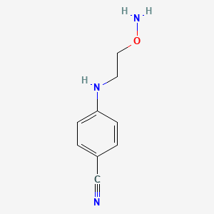 molecular formula C9H11N3O B1470381 4-{[2-(Aminooxy)ethyl]amino}benzonitrile CAS No. 1448673-48-0