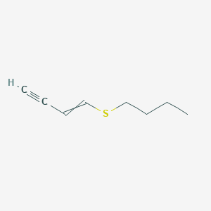 molecular formula C8H12S B14703822 1-(Butylsulfanyl)but-1-EN-3-yne CAS No. 22544-17-8