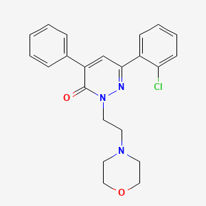 molecular formula C22H22ClN3O2 B14703825 6-(o-Chlorophenyl)-2-(2-morpholinoethyl)-4-phenyl-3(2H)-pyridazinone CAS No. 23348-35-8