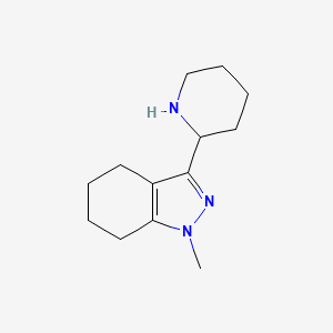 molecular formula C13H21N3 B1470383 1-methyl-3-(piperidin-2-yl)-4,5,6,7-tetrahydro-1H-indazole CAS No. 1783737-79-0