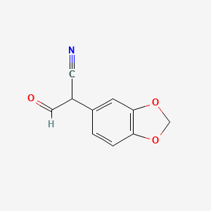 molecular formula C10H7NO3 B14703845 2-(1,3-Benzodioxol-5-yl)-3-oxopropanenitrile CAS No. 24966-31-2