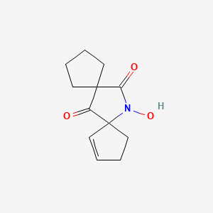 molecular formula C12H15NO3 B14703910 N-Hydroxy-12-azadispiro(4,1,4,2)tridec-8-ene-6,13-dione CAS No. 14854-16-1