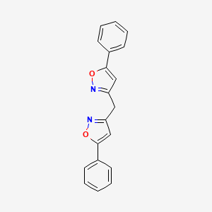 molecular formula C19H14N2O2 B14703931 Isoxazole, 3,3'-methylenebis[5-phenyl- CAS No. 22603-83-4