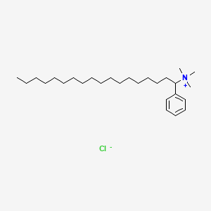 molecular formula C27H50ClN B14703947 N,N,N-Trimethyl-1-phenyloctadecan-1-aminium chloride CAS No. 25497-35-2