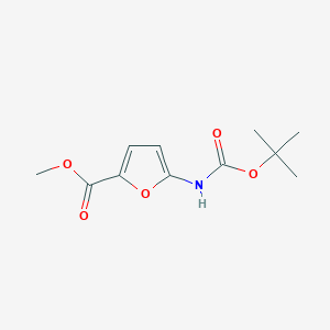 molecular formula C11H15NO5 B1470395 Methyl 5-[(tert-butoxycarbonyl)amino]-2-furoate CAS No. 1784412-16-3