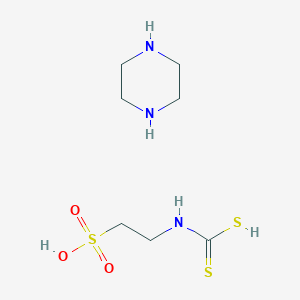 2-(Dithiocarboxyamino)ethanesulfonic acid;piperazine