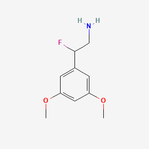 molecular formula C10H14FNO2 B1470396 2-(3,5-二甲氧基苯基)-2-氟乙胺 CAS No. 1554661-62-9