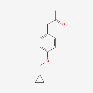 molecular formula C13H16O2 B1470398 1-(4-Cyclopropylmethoxyphenyl)-propan-2-one CAS No. 1552264-93-3