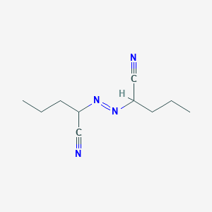 molecular formula C10H16N4 B14704014 Pentanenitrile, 2,2'-azobis- CAS No. 22909-93-9