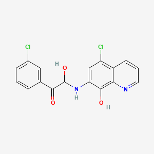 3'-Chloro-2-((5-chloro-8-hydroxy-7-quinolyl)amino)-2-hydroxyacetophenone