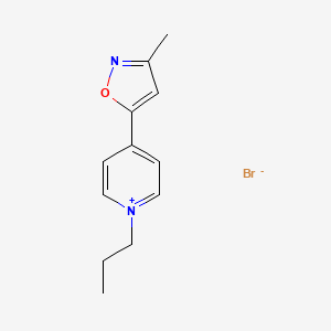 molecular formula C12H15BrN2O B14704035 1-Propyl-4-(3-methyl-5-isoxazolyl)pyridinium bromide CAS No. 20242-33-5