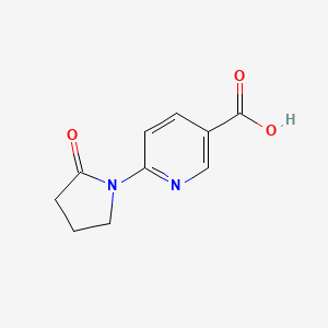 molecular formula C10H10N2O3 B1470404 6-(2-Oxopyrrolidin-1-yl)nicotinic acid CAS No. 1782271-20-8