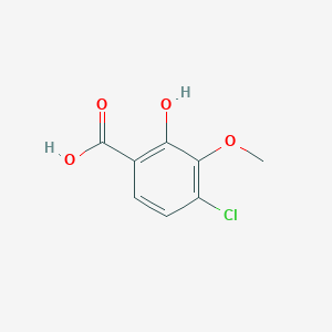 molecular formula C8H7ClO4 B1470407 4-Chloro-2-hydroxy-3-methoxybenzoic acid CAS No. 1784240-35-2