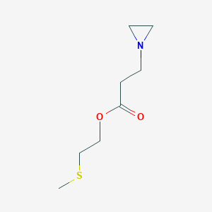 molecular formula C8H15NO2S B14704085 2-(Methylsulfanyl)ethyl 3-(aziridin-1-yl)propanoate CAS No. 24116-26-5