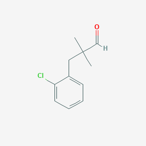 molecular formula C11H13ClO B1470410 3-(2-Chlorophenyl)-2,2-dimethylpropanal CAS No. 278615-09-1