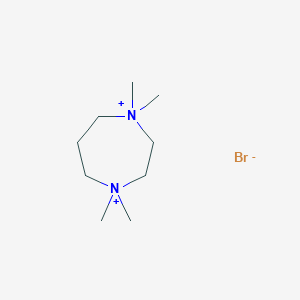 molecular formula C9H22BrN2+ B14704166 1,1,4,4-Tetramethyl-1,4-diazepane-1,4-diium;bromide CAS No. 24996-76-7