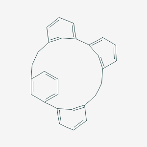 molecular formula C28H24 B14704170 Pentacyclo[19.3.1.1~2,6~.1~9,13~.1~14,18~]octacosa-1(25),2(28),3,5,9(27),10,12,14(26),15,17,21,23-dodecaene CAS No. 24656-54-0