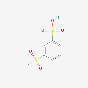 molecular formula C7H8O5S2 B14704178 3-(Methanesulfonyl)benzene-1-sulfonic acid CAS No. 22821-81-4