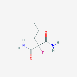 molecular formula C6H11FN2O2 B14704201 2-Fluoro-2-propylpropanediamide CAS No. 18283-32-4