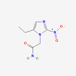 molecular formula C7H10N4O3 B14704221 Imidazole-1-acetamide, 5-ethyl-2-nitro- CAS No. 22796-68-5