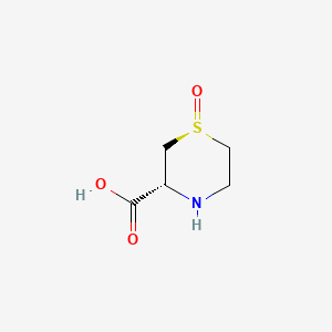 (1S,3R)-1-Oxo-1lambda~4~,4-thiazinane-3-carboxylic acid