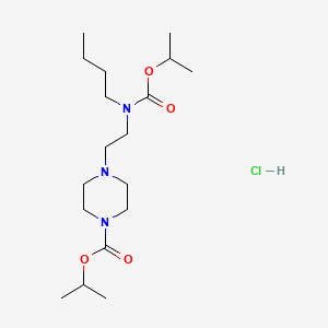 1-Piperazinecarboxylic acid, 4-(2-(butylcarboxyamino)ethyl)-, diisopropyl ester, hydrochloride