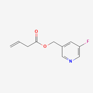 molecular formula C10H10FNO2 B14704261 3-Butenoic acid, (5-fluoro-3-pyridinyl)methyl ester CAS No. 23723-45-7