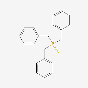 molecular formula C21H21PS B14704352 Phosphine sulfide, tris(phenylmethyl)- CAS No. 21187-15-5