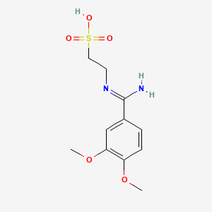 Ethanesulfonic acid, 2-((3,4-dimethoxybenzimidoyl)amino)-