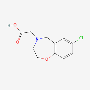 molecular formula C11H12ClNO3 B1470442 2-(7-chloro-2,3-dihydrobenzo[f][1,4]oxazepin-4(5H)-yl)acetic acid CAS No. 1780472-83-4
