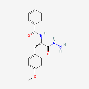 molecular formula C17H17N3O3 B14704423 2-Propenoic acid, 2-(benzoylamino)-3-(4-methoxyphenyl)-, hydrazide CAS No. 15048-23-4