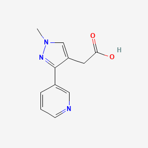 2-(1-methyl-3-(pyridin-3-yl)-1H-pyrazol-4-yl)acetic acid