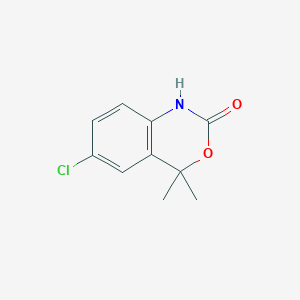 4H-3,1-Benzoxazin-2-one, 1,2-dihydro-6-chloro-4,4-dimethyl-