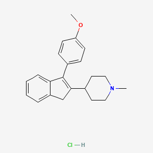 4-(3-(p-Methoxyphenyl)inden-2-yl)-1-methyl-piperidine hydrochloride