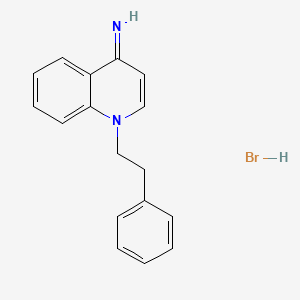 molecular formula C17H17BrN2 B14704469 4-Imino-1-phenethyl-1,4-dihydroquinoline hydrobromide CAS No. 23918-74-3