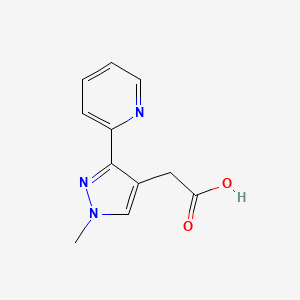 2-(1-methyl-3-(pyridin-2-yl)-1H-pyrazol-4-yl)acetic acid