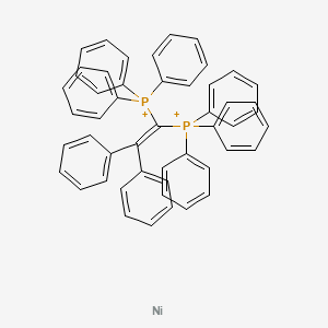 molecular formula C50H40NiP2+2 B14704503 (2,2-Diphenyl-1-triphenylphosphaniumylethenyl)-triphenylphosphanium;nickel CAS No. 23625-96-9