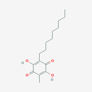 molecular formula C16H24O4 B14704514 2,5-Dihydroxy-3-methyl-6-nonylcyclohexa-2,5-diene-1,4-dione CAS No. 22220-44-6