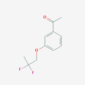 molecular formula C11H12F2O2 B1470452 1-[3-(2,2-Difluoropropoxy)-phenyl]-ethanone CAS No. 1780433-37-5