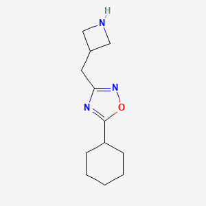 molecular formula C12H19N3O B1470453 3-(Azetidin-3-ylmethyl)-5-cyclohexyl-1,2,4-oxadiazole CAS No. 1784590-53-9